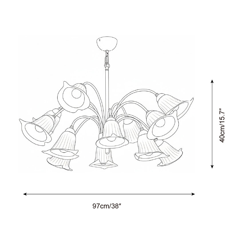 Vellina Petal Metal Chandelier — product view 7