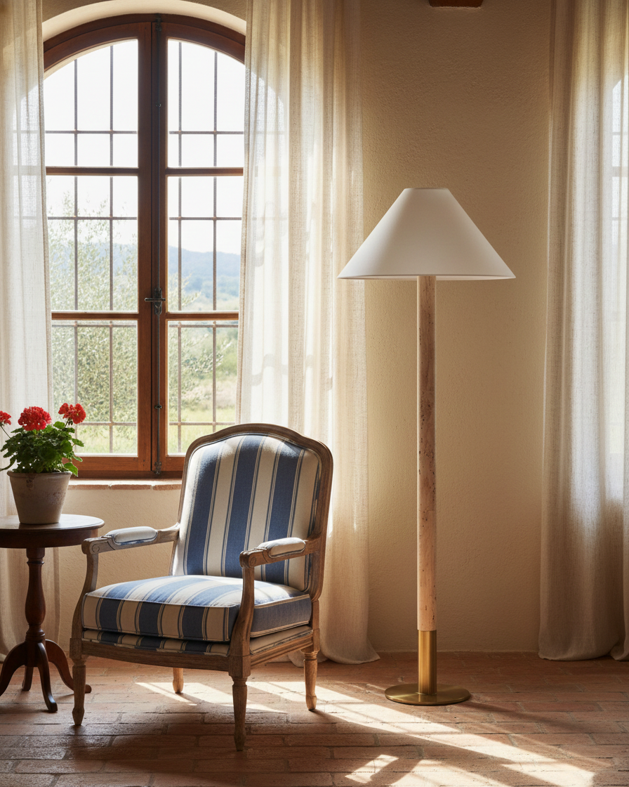 Serivon Travertine Floor Lamp — product view 4