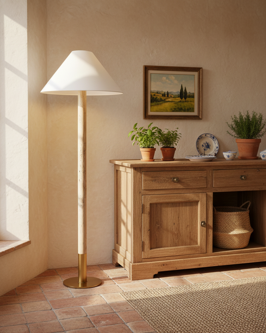 Serivon Travertine Floor Lamp — product view 10
