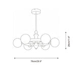 Pink Globe Glass Chandelier — product view 5
