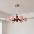 Pink Globe Glass Chandelier — product view 9