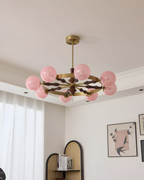 Pink Globe Glass Chandelier — product view 12