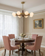 Pink Globe Glass Chandelier — product view 13