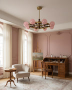 Pink Globe Glass Chandelier — product view 16