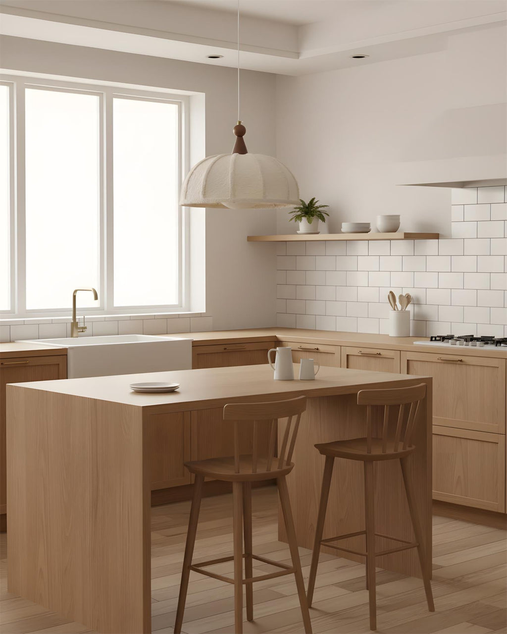 Tenera Wood Pendant Lamp — product view 2
