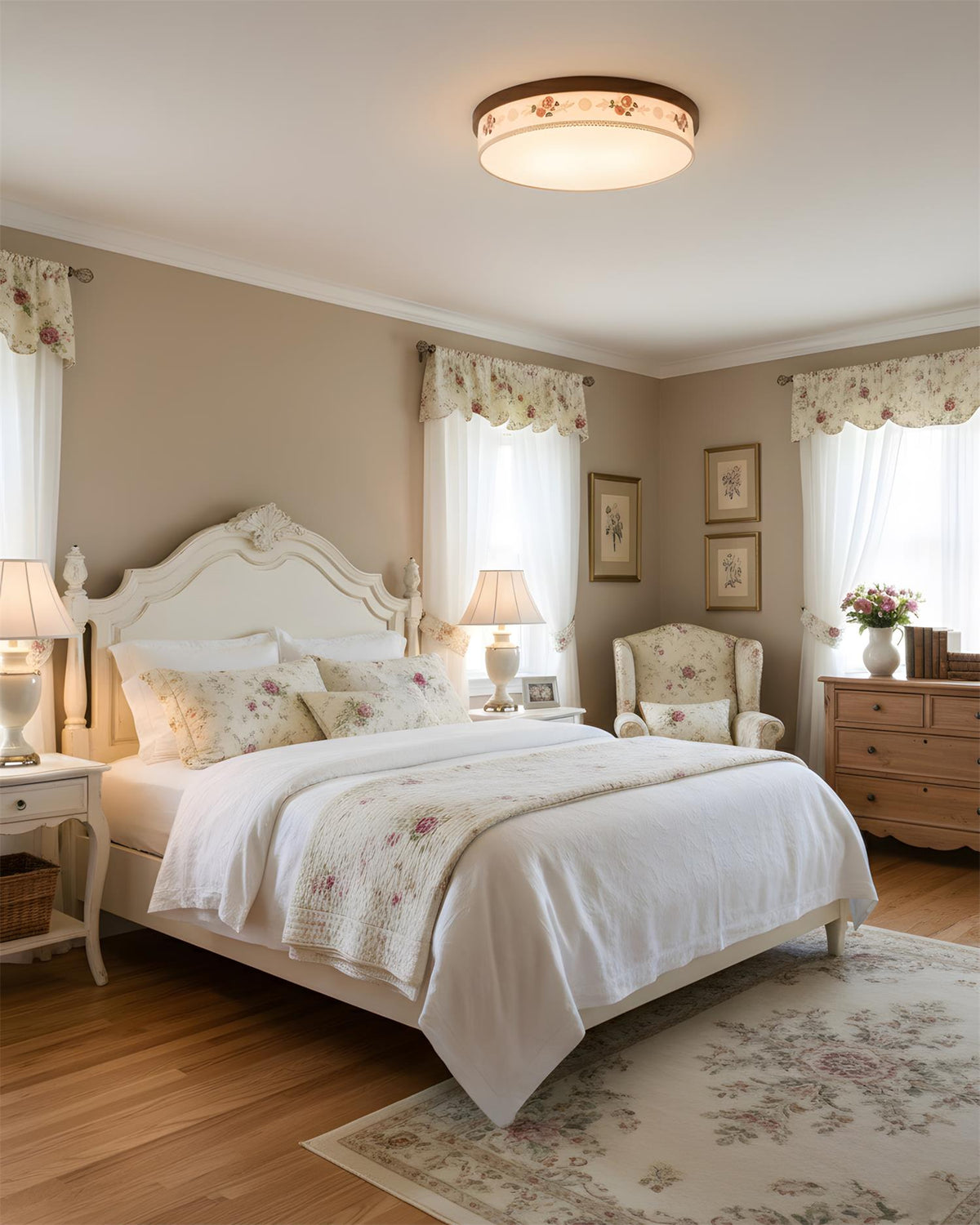Petaline Wood Ceiling Lamp — product view 9