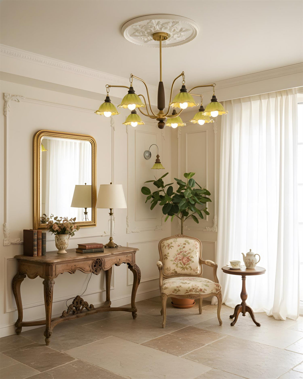 Verdessa Wood Chandelier — product view 3