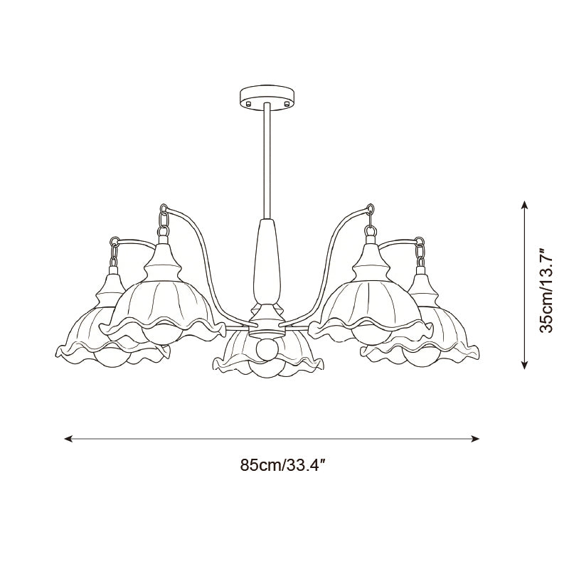 Verdessa Wood Chandelier — product view 5