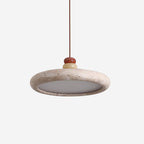 Riven Travertine Pendant Lamp — product view 1