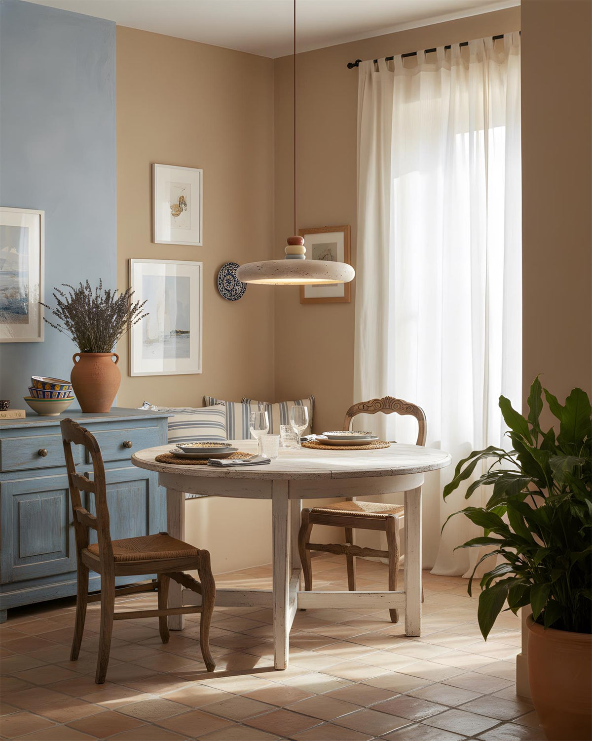 Riven Travertine Pendant Lamp — product view 4