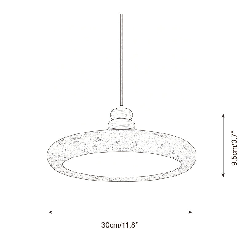 Riven Travertine Pendant Lamp — product view 5