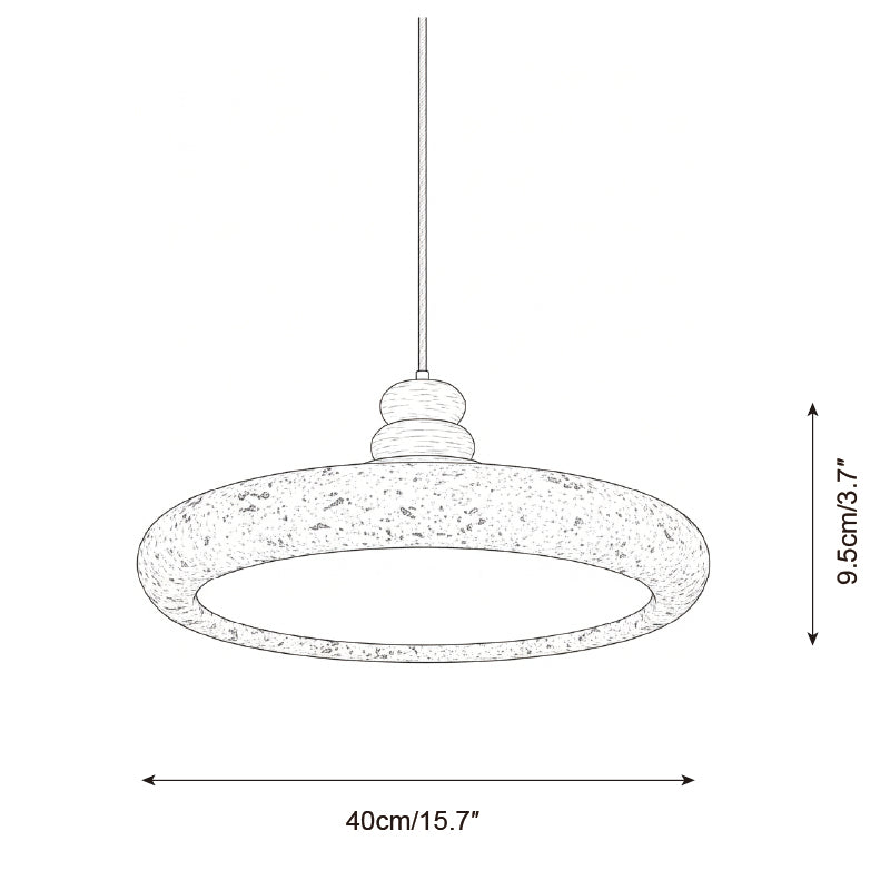 Riven Travertine Pendant Lamp — product view 6