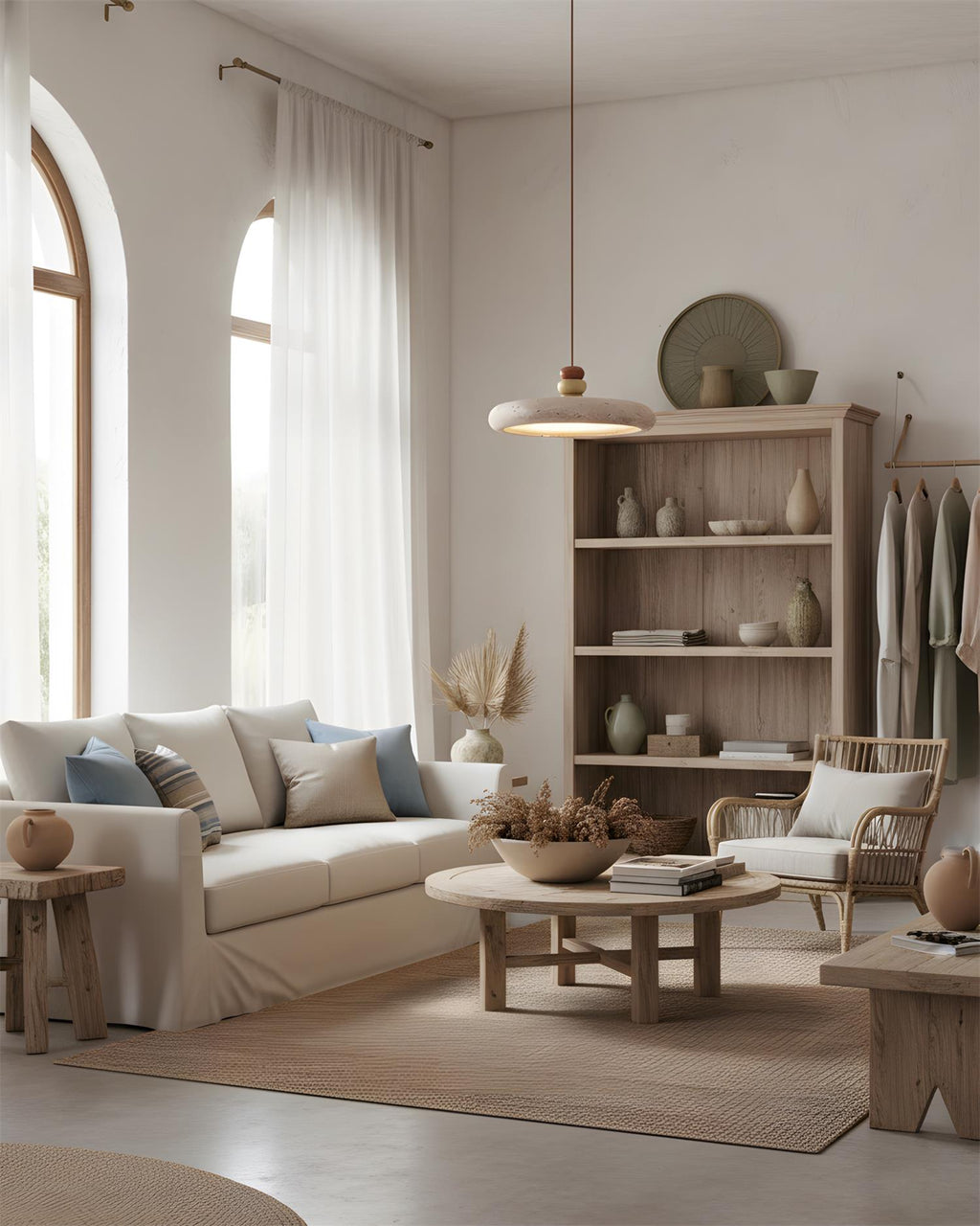 Riven Travertine Pendant Lamp — product view 7
