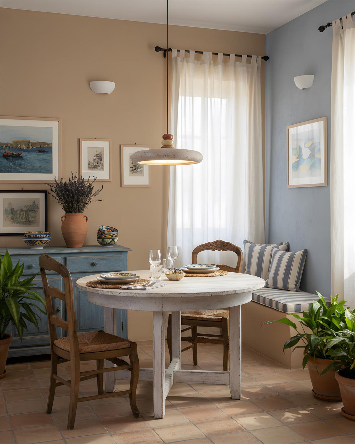 Riven Travertine Pendant Lamp — product view 8