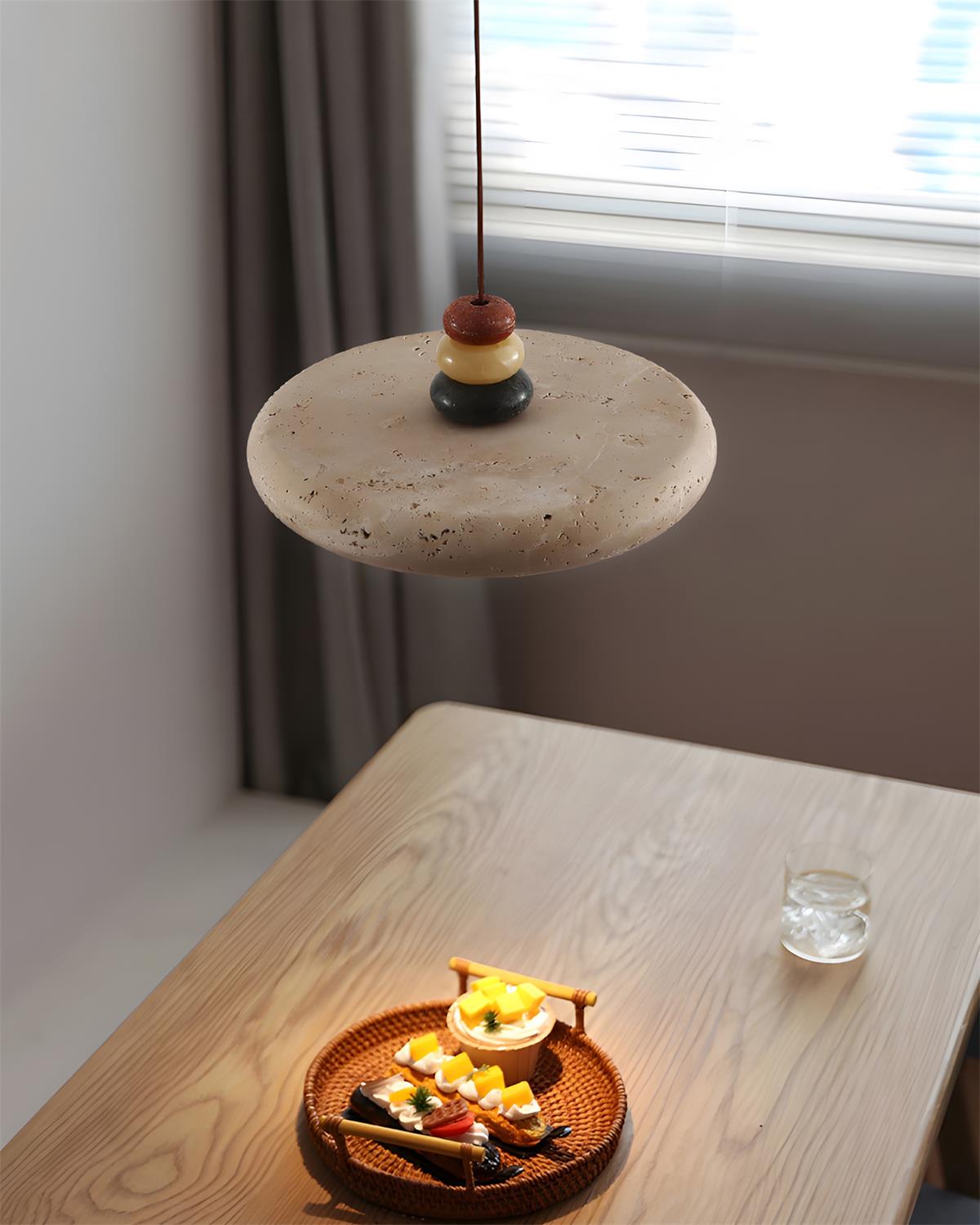Riven Travertine Pendant Lamp — product view 13