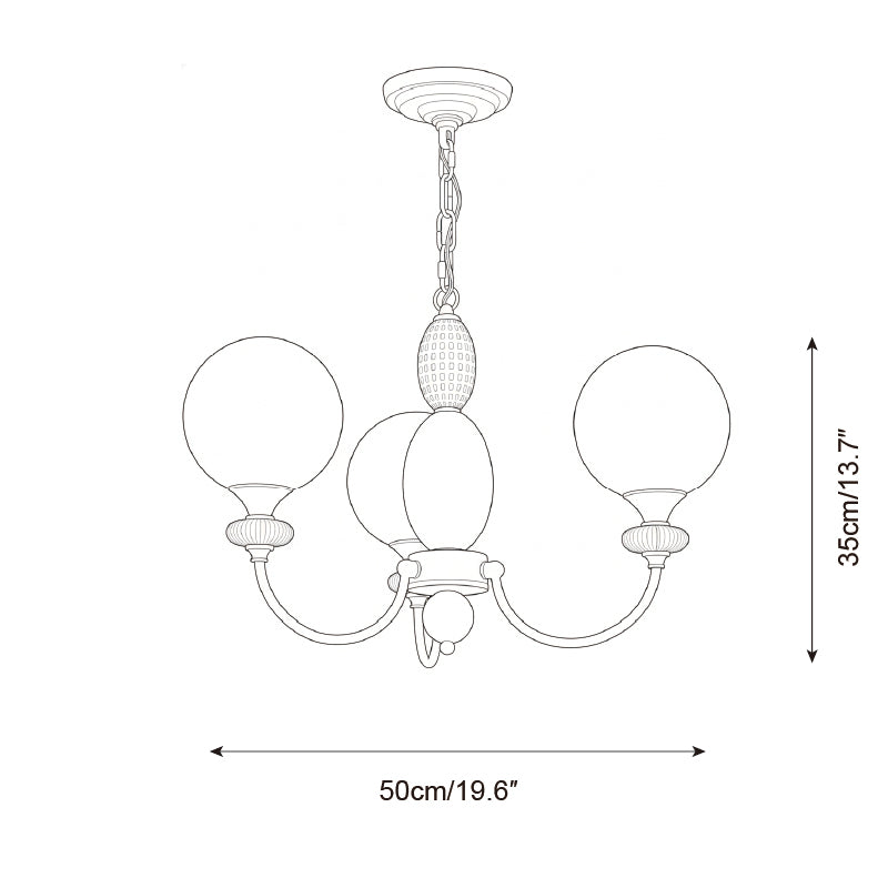 Blanca Glass Chandelier — product view 5
