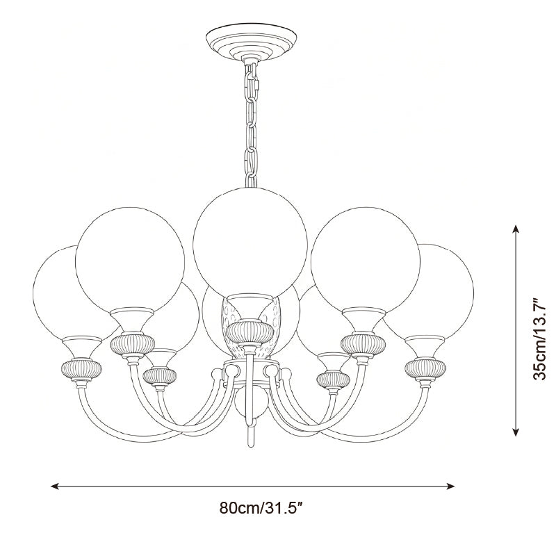 Blanca Glass Chandelier — product view 7