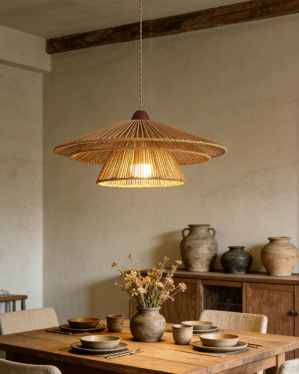 Serenella Wood Pendant Lamp — product view 3