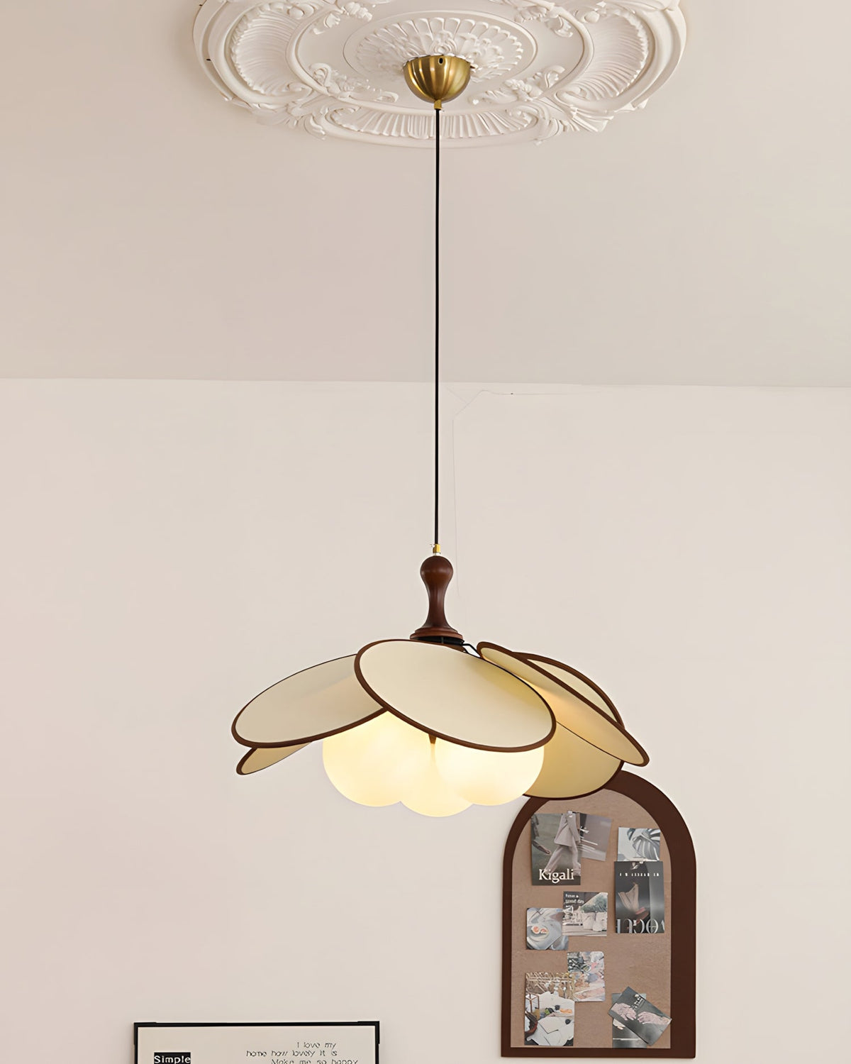 Lily Petal Wood Pendant Lamp — product view 6