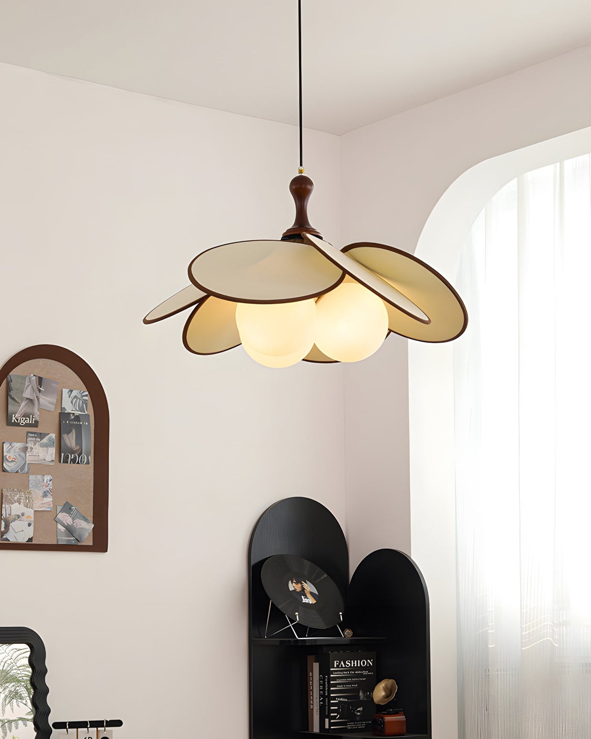 Lily Petal Wood Pendant Lamp — product view 7