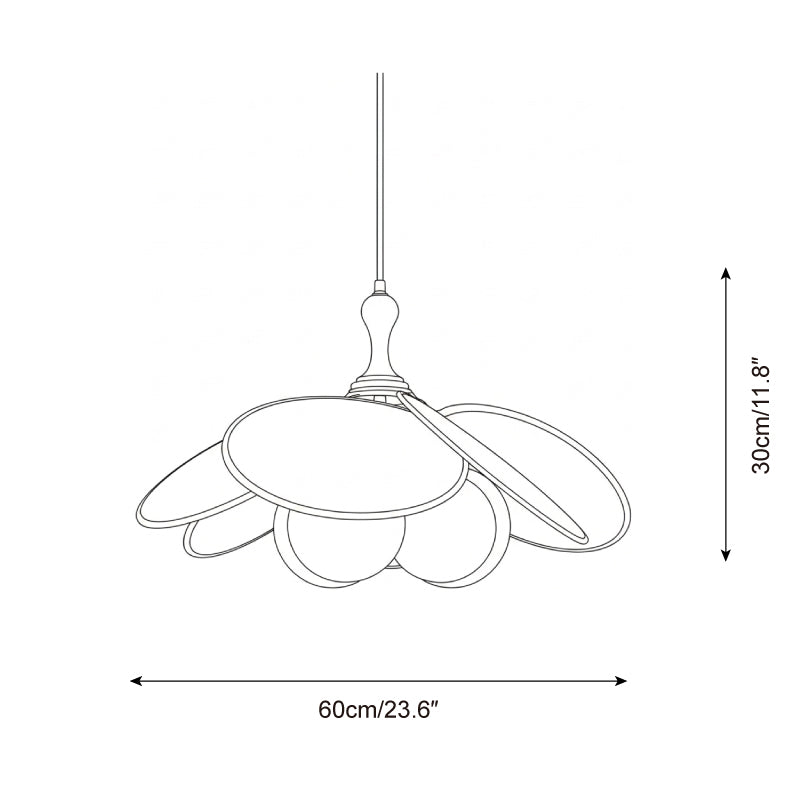 Lily Petal Wood Pendant Lamp — product view 12