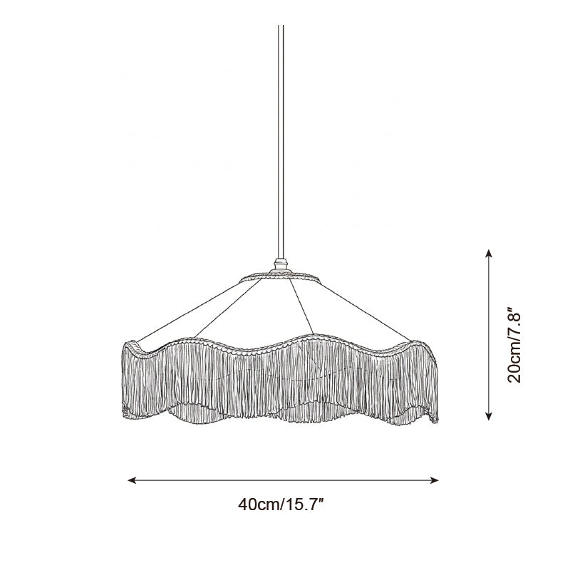 Gatsby Fringe Metal Pendant Lamp — product view 5