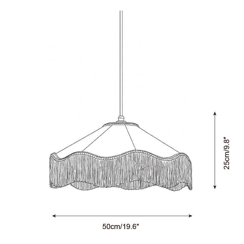 Gatsby Fringe Metal Pendant Lamp — product view 6