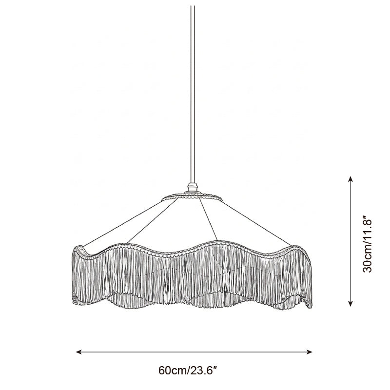Gatsby Fringe Metal Pendant Lamp — product view 7