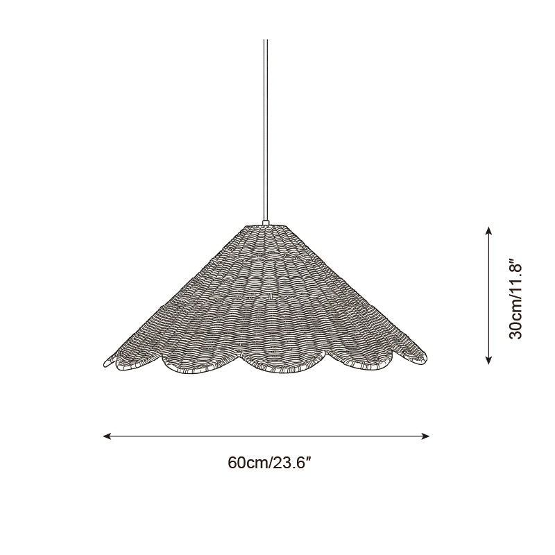 Scallop Metal Pendant Lamp — product view 6