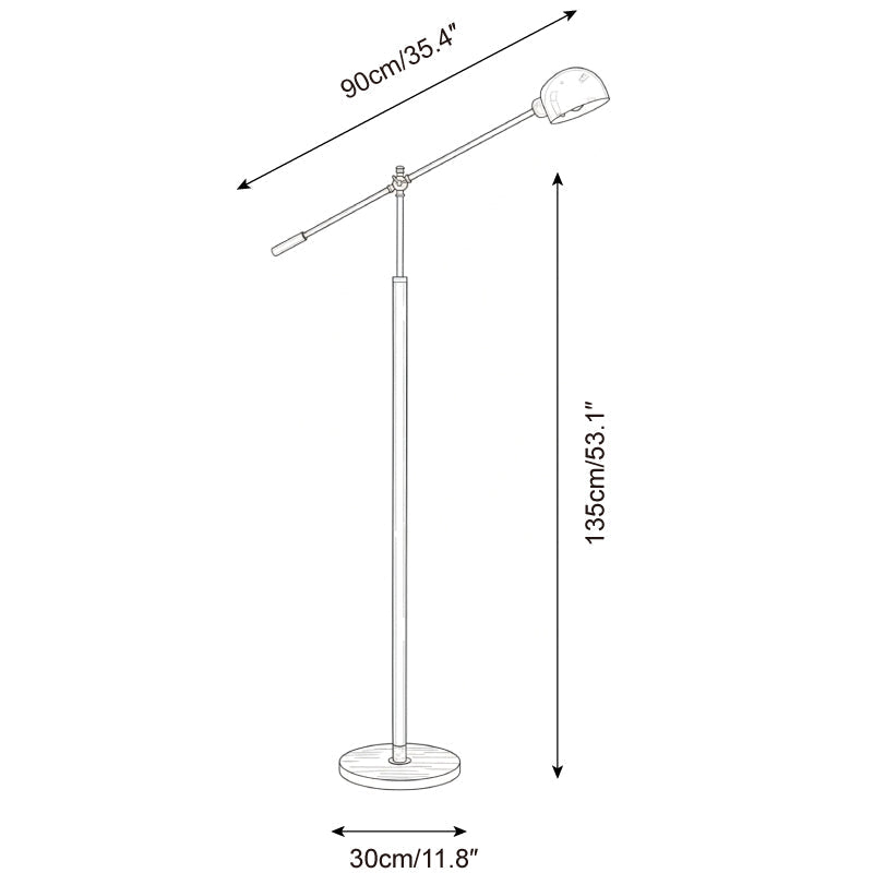 Heritage Swing Glass Floor Lamp — product view 5