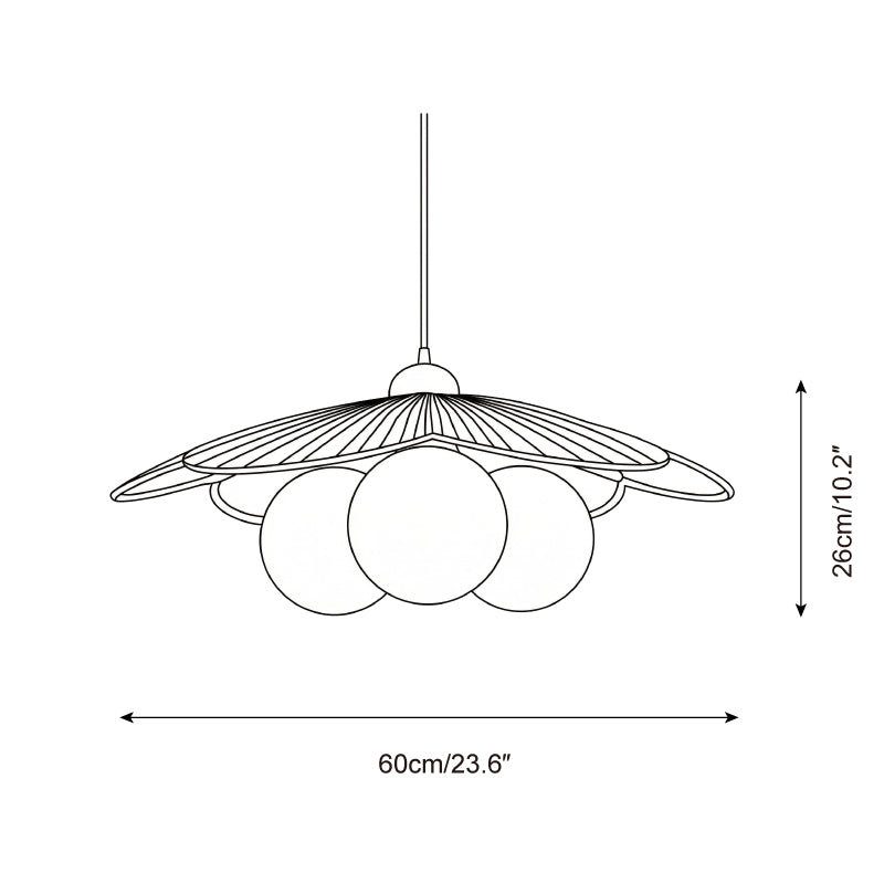 Sculpted Blossom Glass Pendant Lamp — product view 5