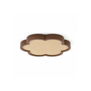 Walnut Color & Natural Rattan