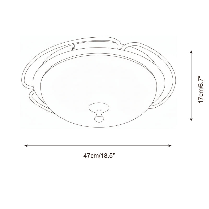 Crescent Orbit Glass Ceiling Lamp — product view 6