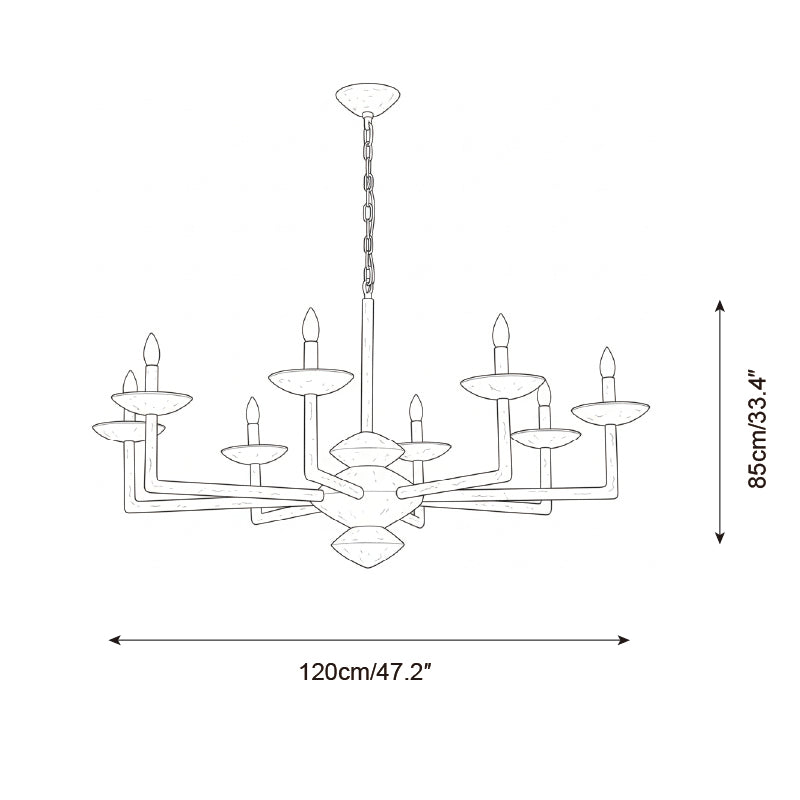 Gilded Vine Metal Chandelier — product view 5