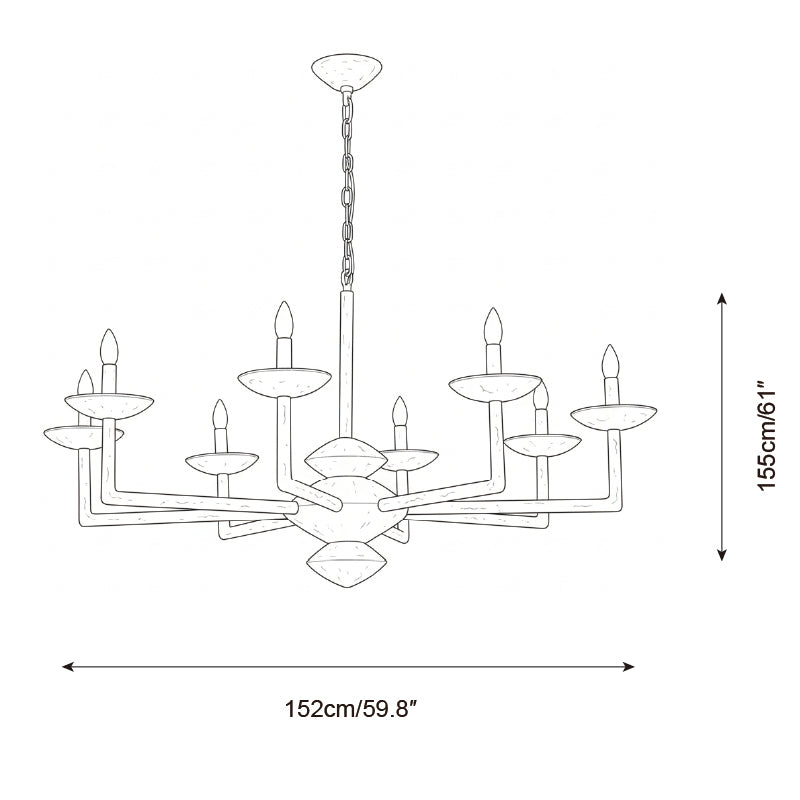 Gilded Vine Metal Chandelier — product view 6