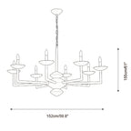 Gilded Vine Metal Chandelier — product view 6