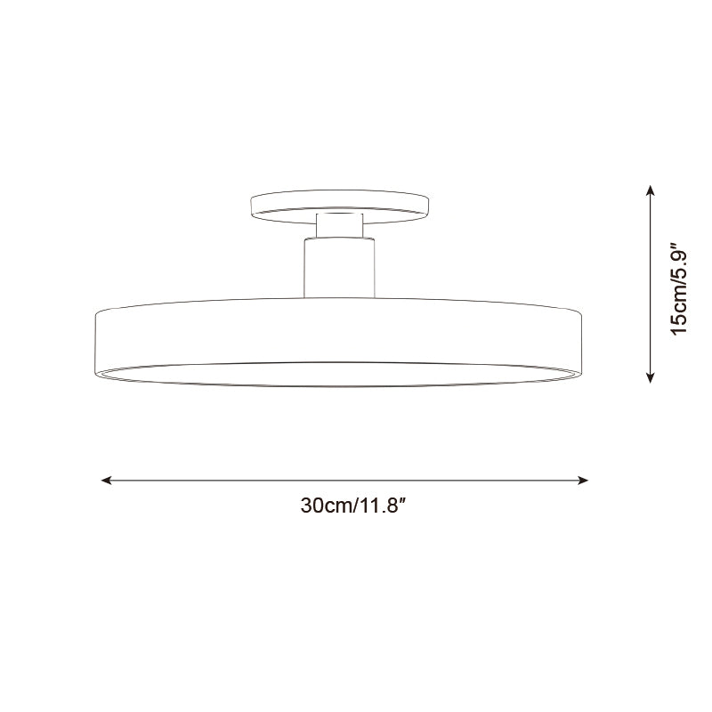 Azure Plate Metal Ceiling Lamp — product view 5