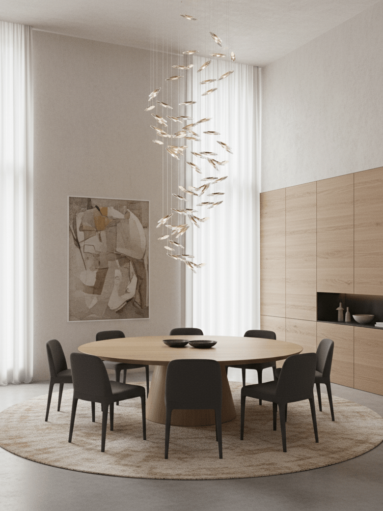 Celestial Cascade Glass Chandelier — product view 12