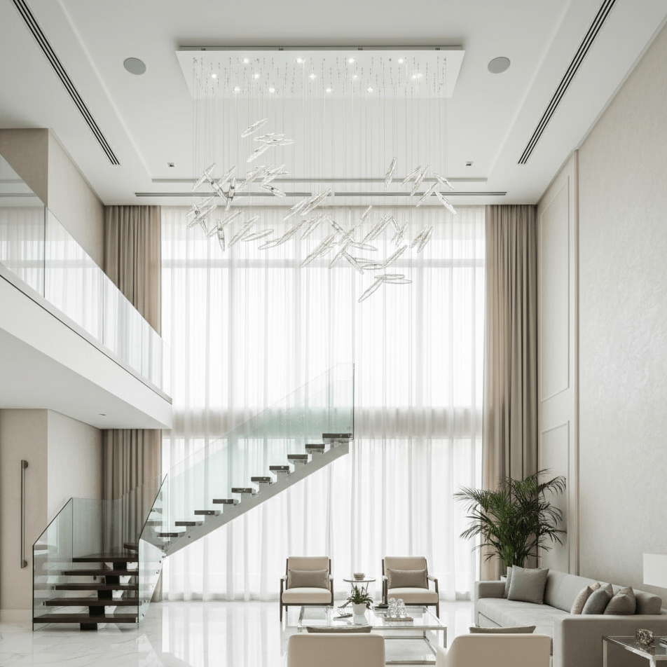 Celestial Cascade Glass Chandelier — product view 15