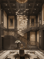 Celestial Cascade Glass Chandelier — product view 17
