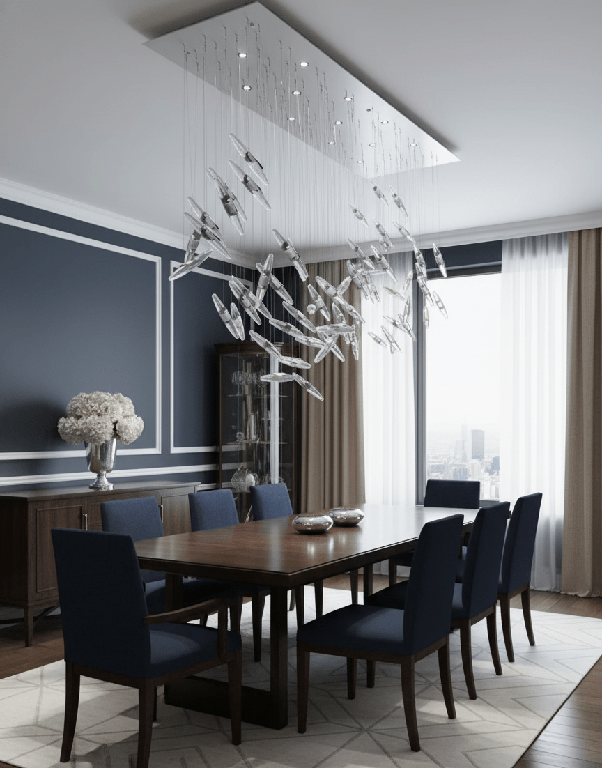 Celestial Cascade Glass Chandelier — product view 20