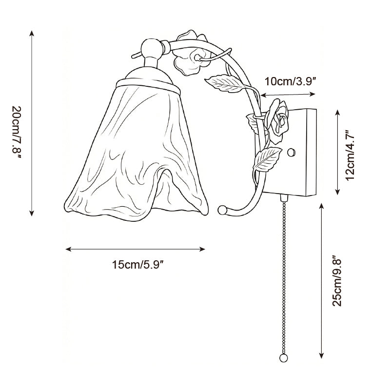 Roseraie Verse Glass Wall Lamp — product view 7