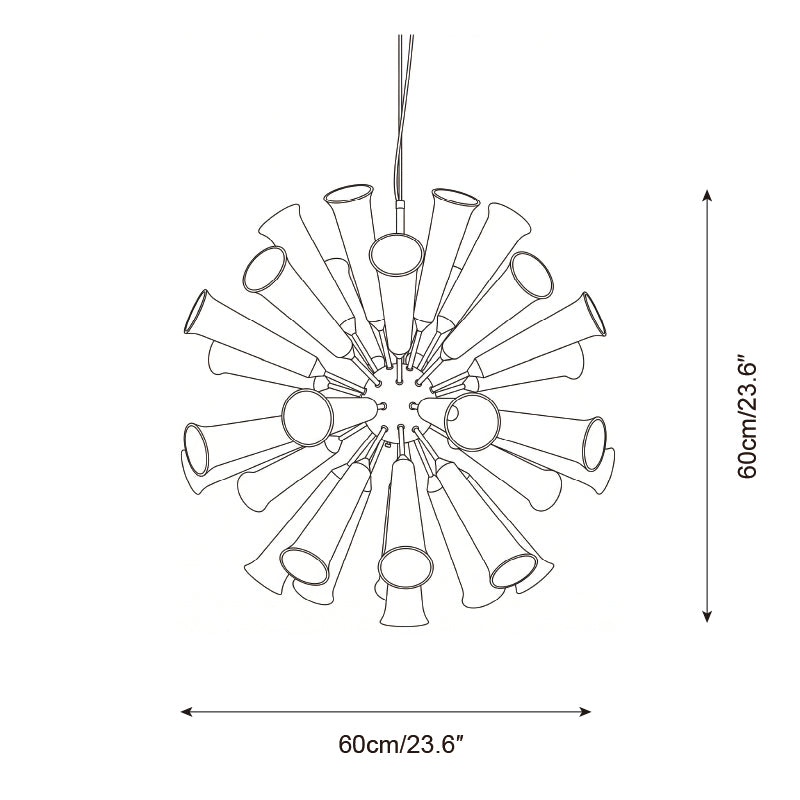 Solaria Bloom Glass Chandelier — product detail 14