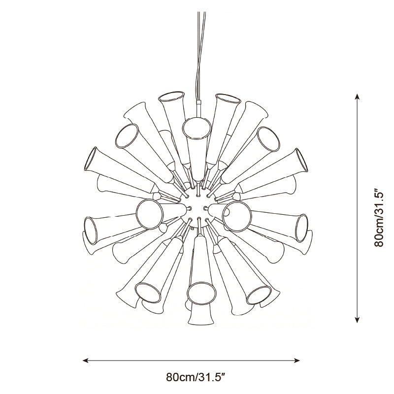 Solaria Bloom Glass Chandelier — product detail 15