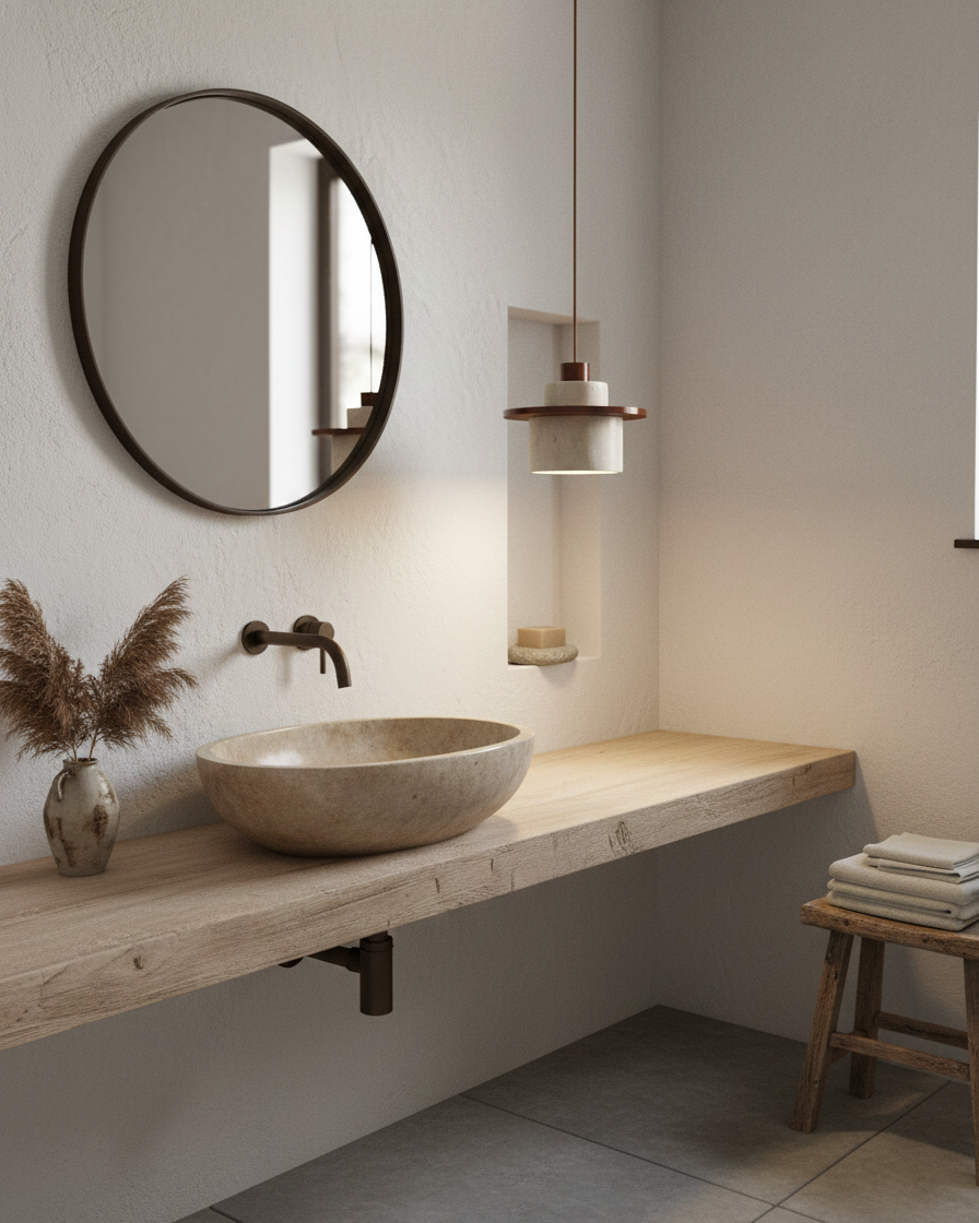 Cantera Travertine Pendant Lamp — product view 6