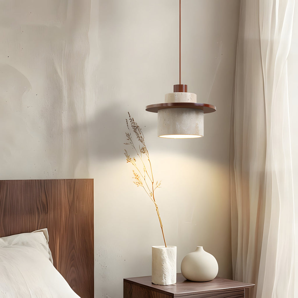 Cantera Travertine Pendant Lamp — product view 9