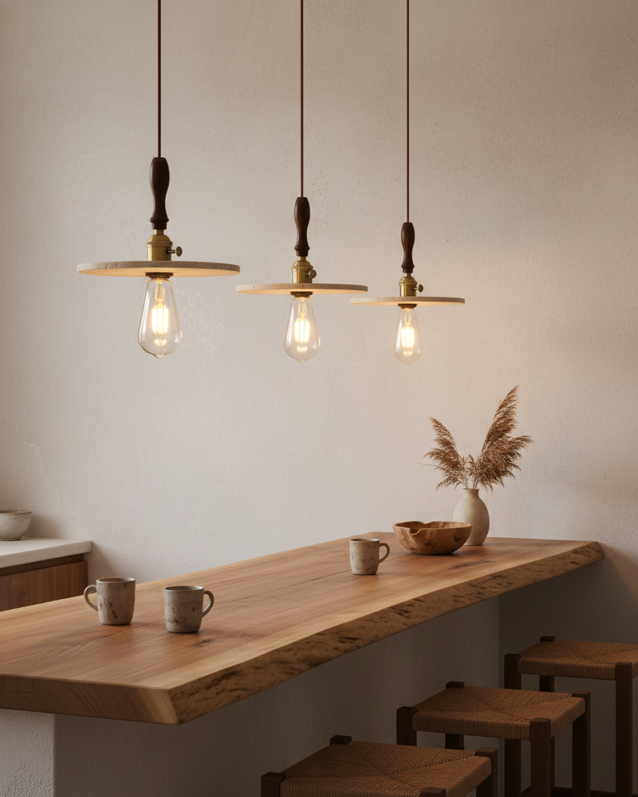 Cask Travertine Pendant Lamp — product view 2