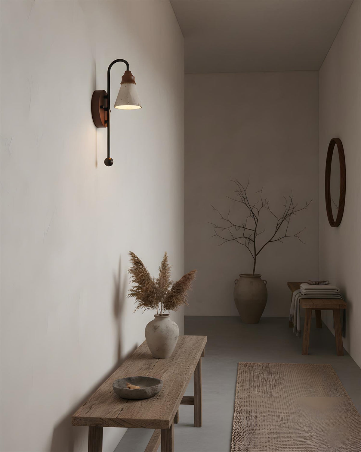 Beacon Travertine Wall Lamp — product view 4