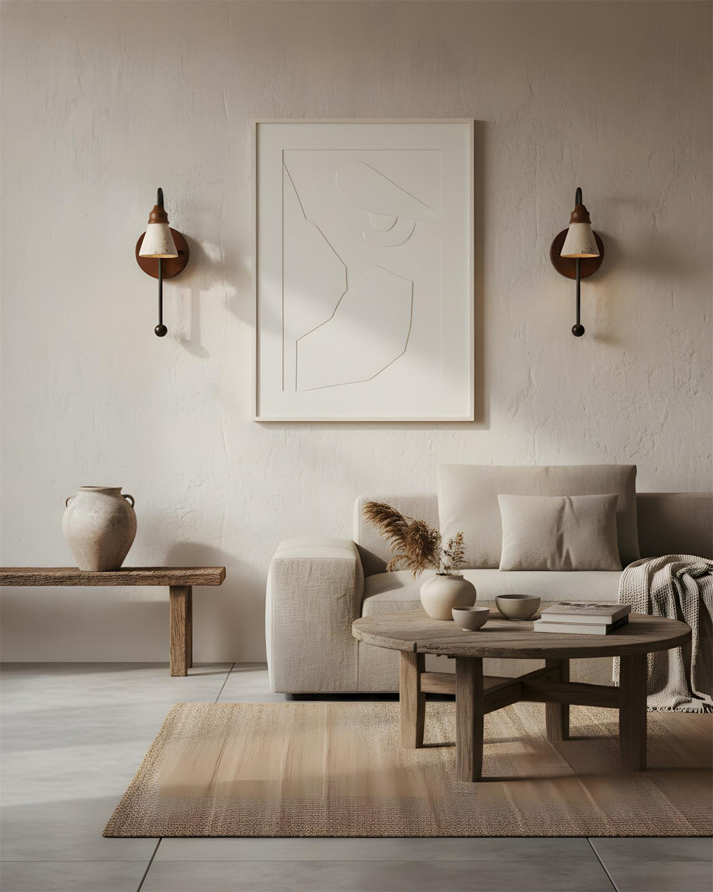 Beacon Travertine Wall Lamp — product view 10