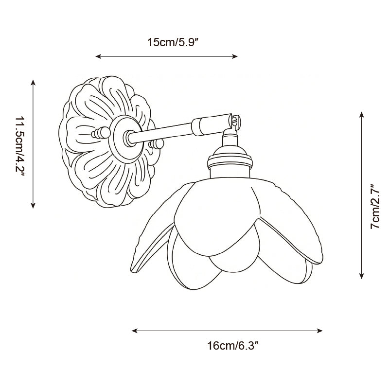 Nacre Petal Glass Wall Lamp — product view 5